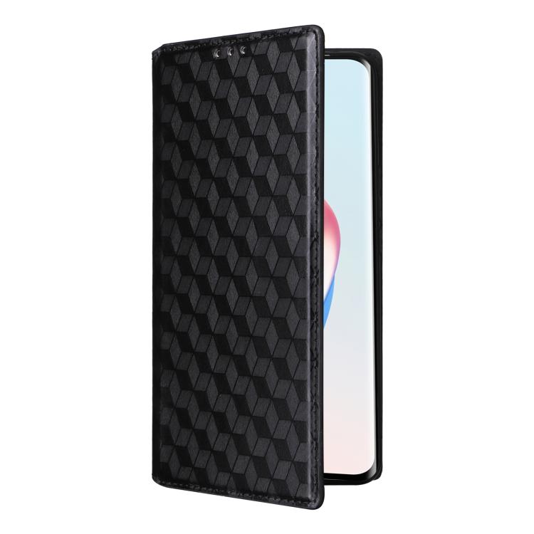 For Honor Magic6 Lite 5G / X9b 5G Cubic Grid Texture Flip Leather Phone Case