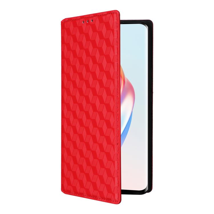 For Honor Magic6 Lite 5G / X9b 5G Cubic Grid Texture Flip Leather Phone Case