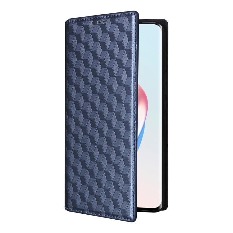 For Honor Magic6 Lite 5G / X9b 5G Cubic Grid Texture Flip Leather Phone Case