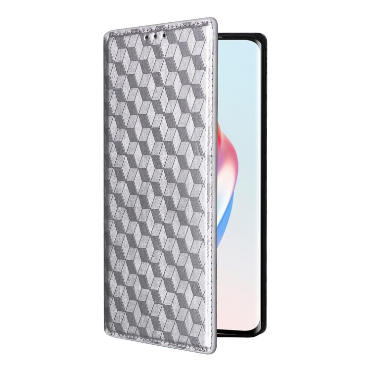 For Honor Magic6 Lite 5G / X9b 5G Cubic Grid Texture Flip Leather Phone Case