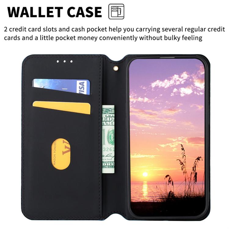 For Honor X6a 4G Cubic Grid Texture Flip Leather Phone Case
