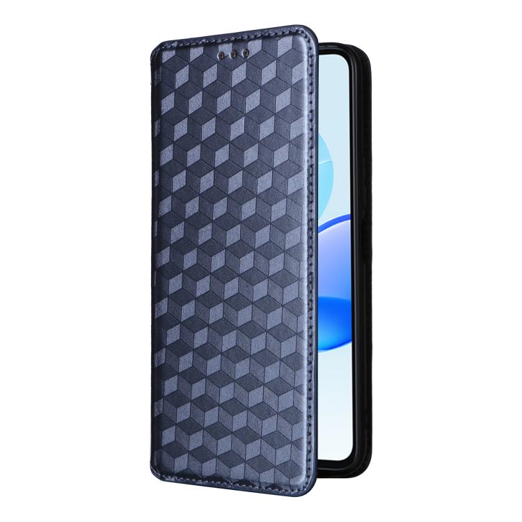 For Honor Play 50 / Play 50m Cubic Grid Texture Flip Leather Phone Case
