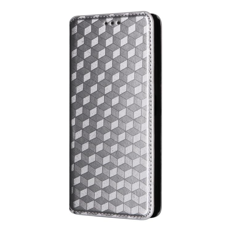 For Honor Play 50 / Play 50m Cubic Grid Texture Flip Leather Phone Case