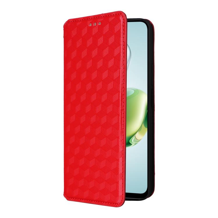 For Honor Play 60 Plus Cubic Grid Texture Flip Leather Phone Case