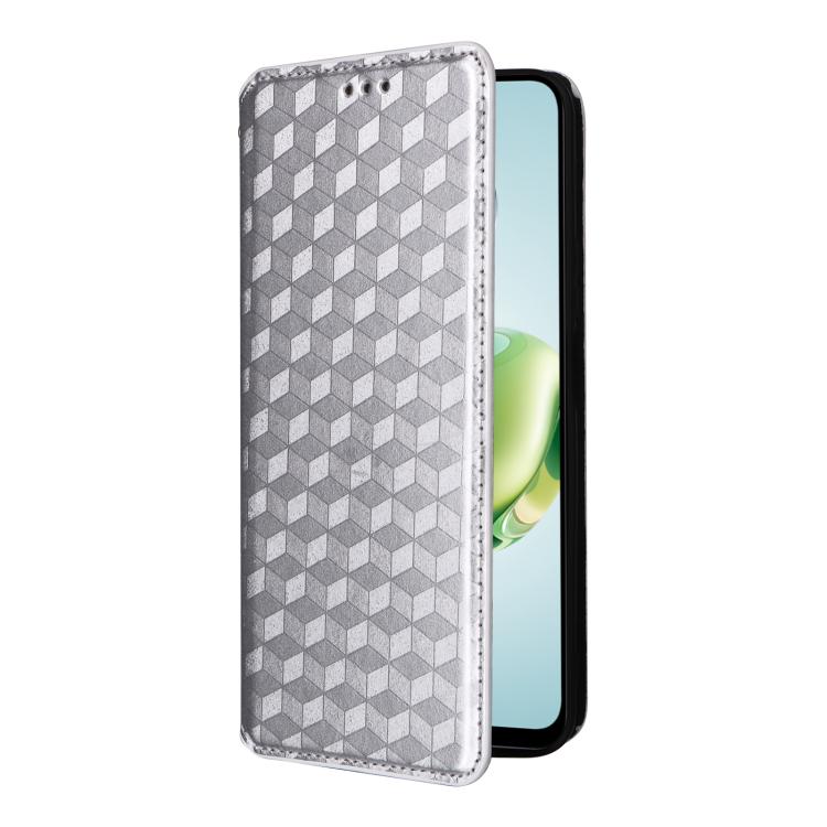 For Honor Play 60 Plus Cubic Grid Texture Flip Leather Phone Case