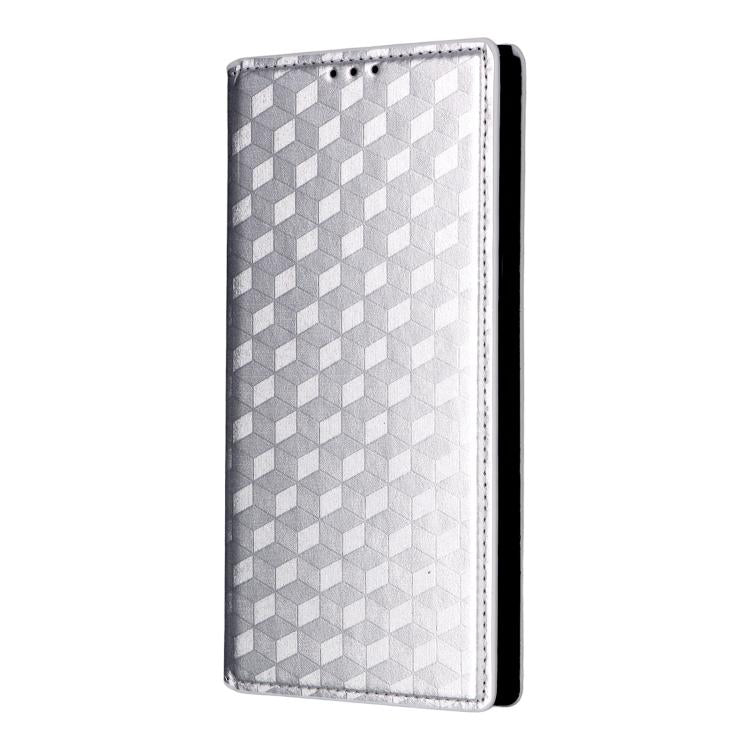For Honor 400 Smart 5G Cubic Grid Texture Flip Leather Phone Case