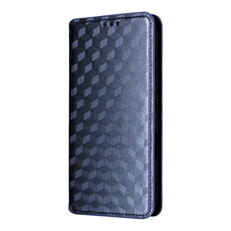 For Honor Magic8 Cubic Grid Texture Flip Leather Phone Case