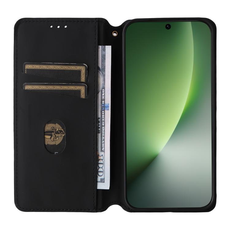 For Honor Magic8 Cubic Grid Texture Flip Leather Phone Case