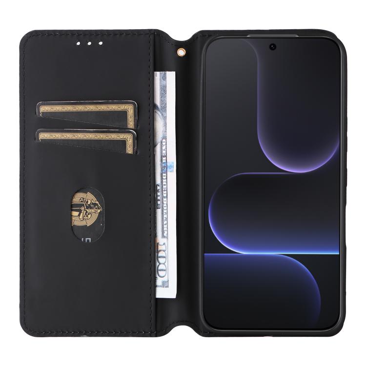For Honor 500 / 500 Pro Global 155.8mm Cubic Grid Texture Flip Leather Phone Case