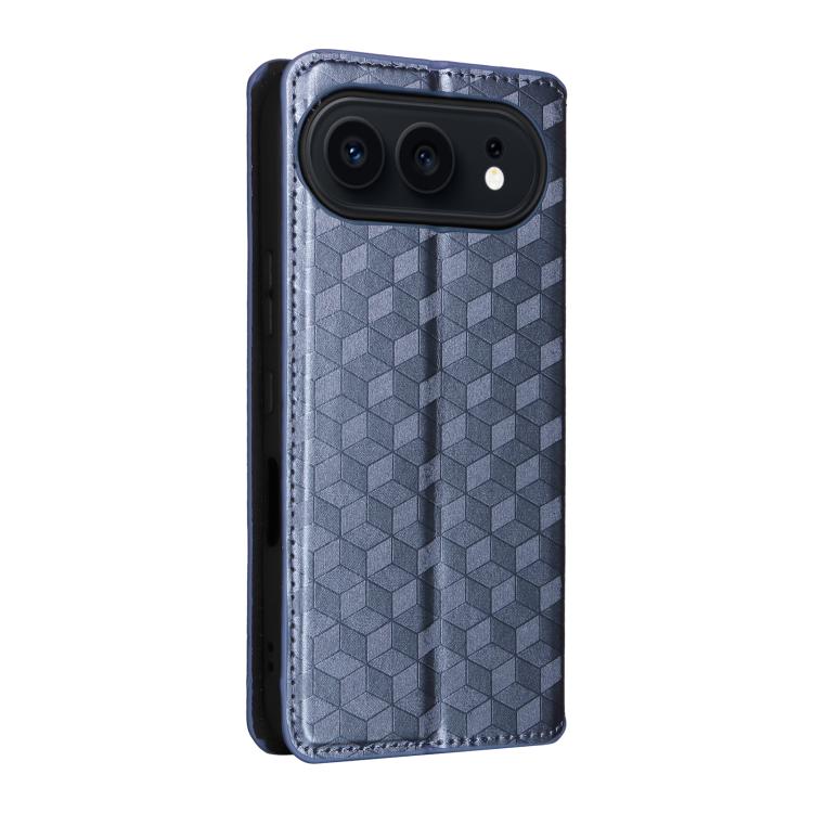 For Honor 500 / 500 Pro Global 155.8mm Cubic Grid Texture Flip Leather Phone Case