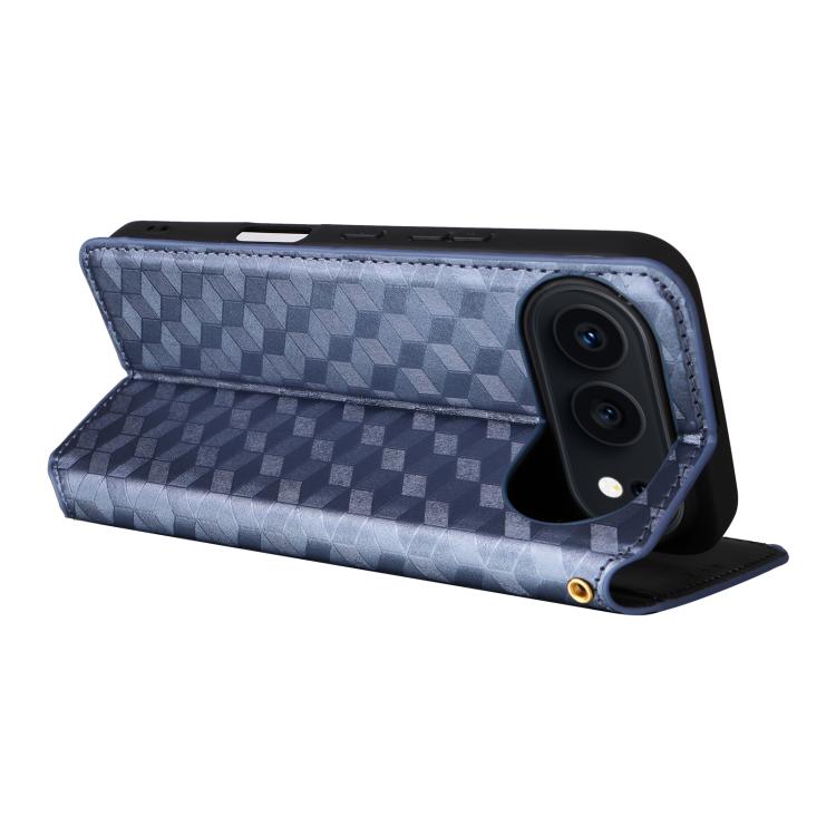 For Honor 500 / 500 Pro Global 155.8mm Cubic Grid Texture Flip Leather Phone Case