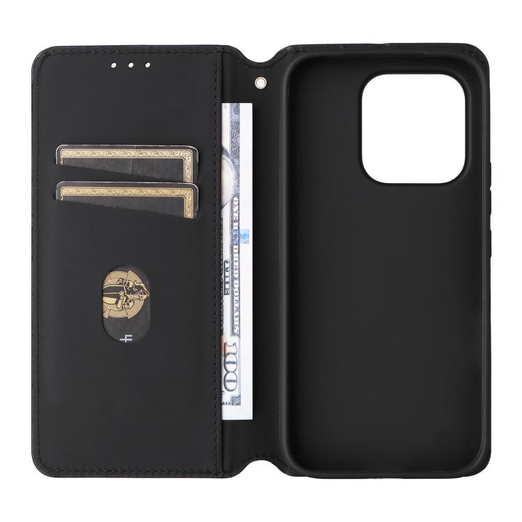 For Honor 600 Lite Global Cubic Grid Texture Flip Leather Phone Case