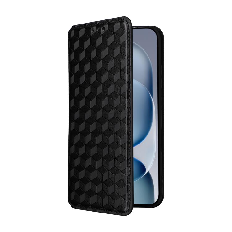 For Honor Magic8 Pro Air 5G Cubic Grid Texture Flip Leather Phone Case