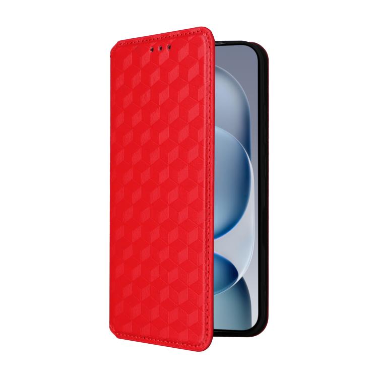 For Honor Magic8 Pro Air 5G Cubic Grid Texture Flip Leather Phone Case