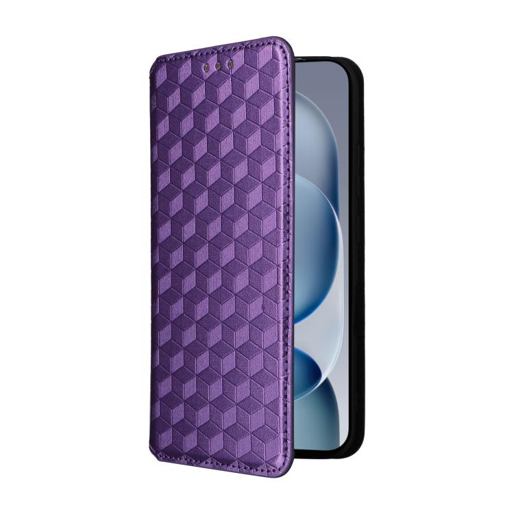 For Honor Magic8 Pro Air 5G Cubic Grid Texture Flip Leather Phone Case
