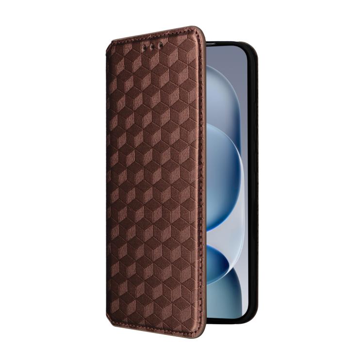 For Honor Magic8 Pro Air 5G Cubic Grid Texture Flip Leather Phone Case