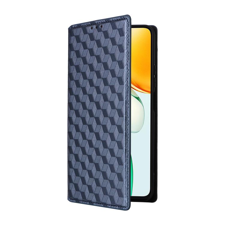 For Honor Play10 4G Cubic Grid Texture Flip Leather Phone Case