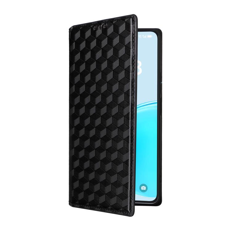 For Honor X8d 4G Cubic Grid Texture Flip Leather Phone Case