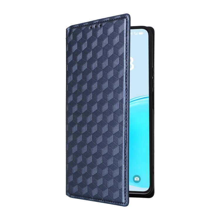 For Honor X8d 4G Cubic Grid Texture Flip Leather Phone Case