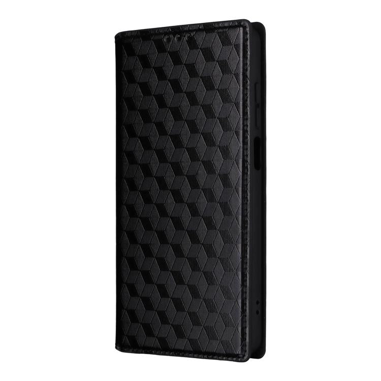 For Honor X6d 5G / Play 60A Cubic Grid Texture Flip Leather Phone Case