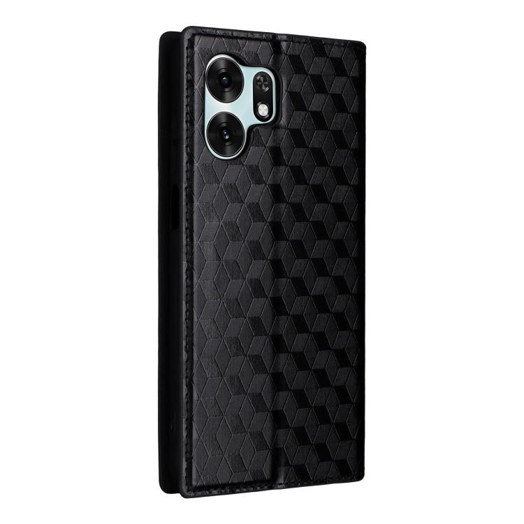 For Honor X6d 5G / Play 60A Cubic Grid Texture Flip Leather Phone Case