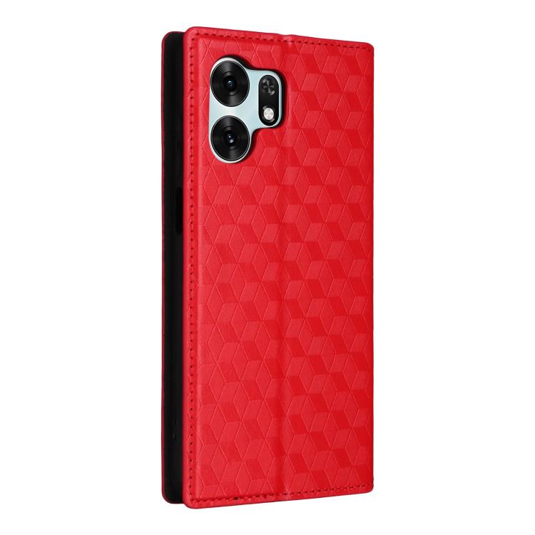 For Honor X6d 5G / Play 60A Cubic Grid Texture Flip Leather Phone Case