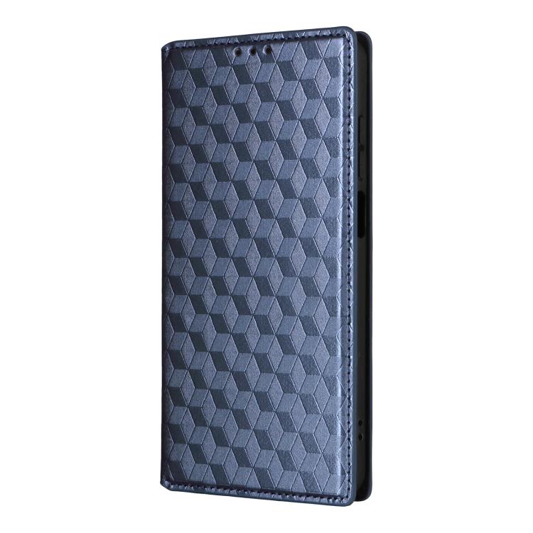 For Honor X6d 5G / Play 60A Cubic Grid Texture Flip Leather Phone Case