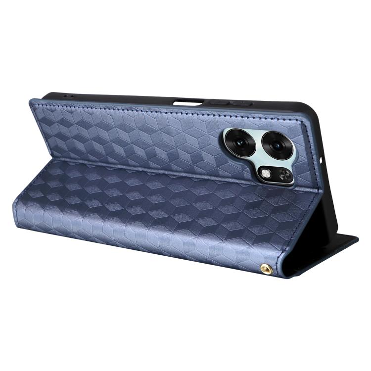 For Honor X6d 5G / Play 60A Cubic Grid Texture Flip Leather Phone Case