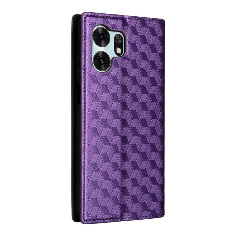 For Honor X6d 5G / Play 60A Cubic Grid Texture Flip Leather Phone Case
