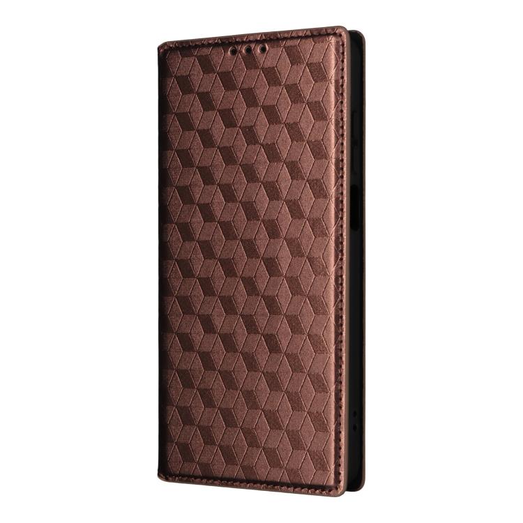 For Honor X6d 5G / Play 60A Cubic Grid Texture Flip Leather Phone Case