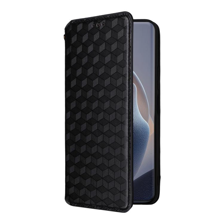 For Motorola Edge 60 Fusion Cubic Grid Texture Flip Leather Phone Case