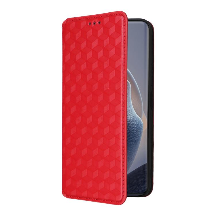 For Motorola Edge 60 Fusion Cubic Grid Texture Flip Leather Phone Case