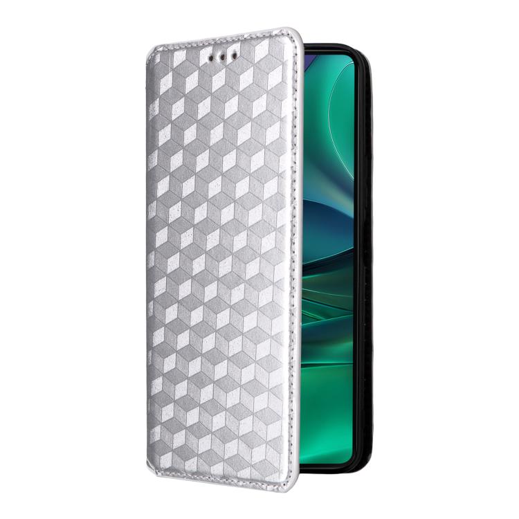 For Motorola Edge 60 Fusion Cubic Grid Texture Flip Leather Phone Case
