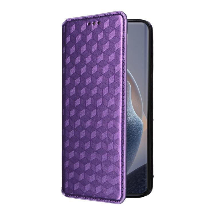 For Motorola Edge 60 Fusion Cubic Grid Texture Flip Leather Phone Case