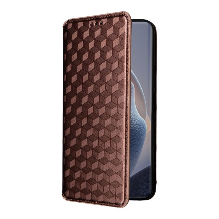 For Motorola Edge 60 Fusion Cubic Grid Texture Flip Leather Phone Case