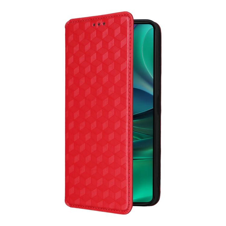 For Motorola Edge 60 Stylus Cubic Grid Texture Flip Leather Phone Case