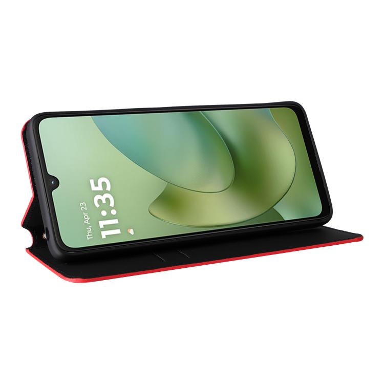 For Motorola Moto G06 4G Cubic Grid Texture Flip Leather Phone Case
