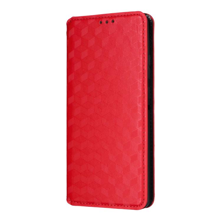 For Motorola Edge 70 5G Cubic Grid Texture Flip Leather Phone Case