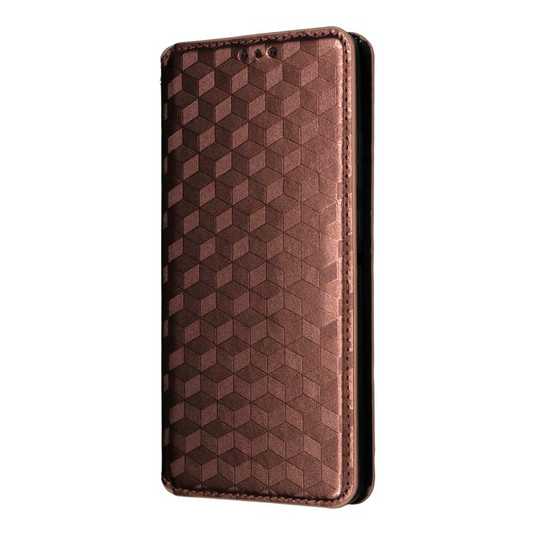 For Motorola Edge 70 5G Cubic Grid Texture Flip Leather Phone Case