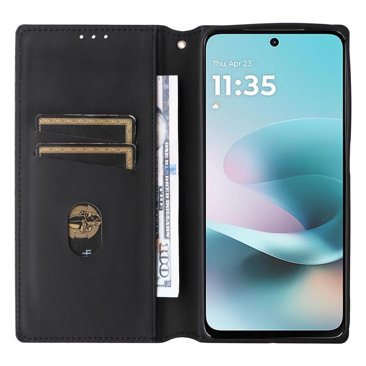 For Motorola Moto G67 Power / G57 Power Cubic Grid Texture Flip Leather Phone Case