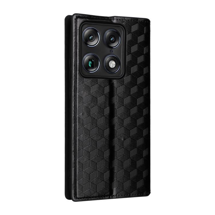 For Motorola Moto X70 Air Pro 5G / Signature Cubic Grid Texture Flip Leather Phone Case