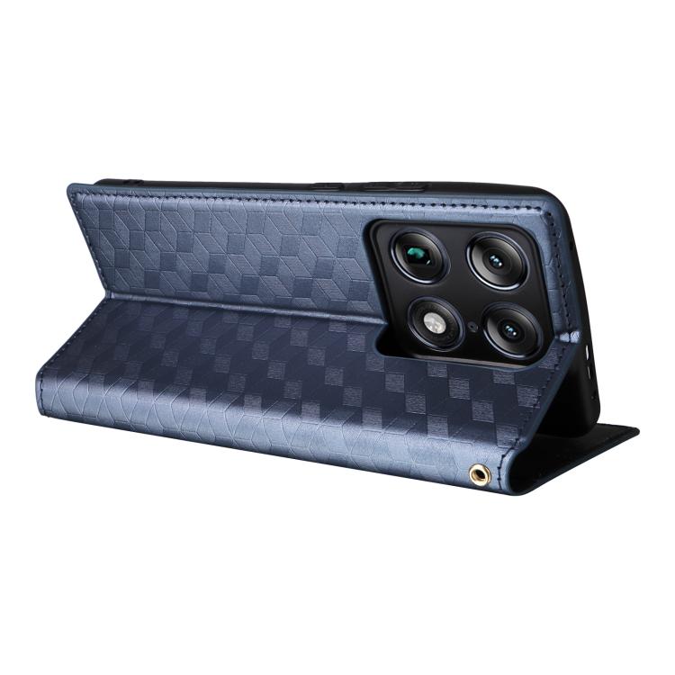 For Motorola Moto X70 Air Pro 5G / Signature Cubic Grid Texture Flip Leather Phone Case