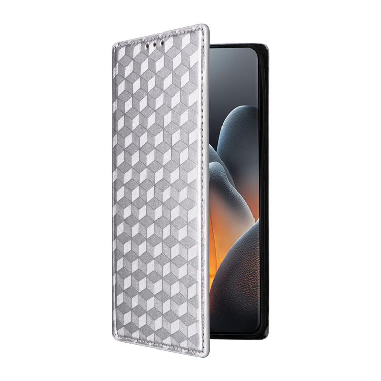 For Motorola Moto X70 Air Pro 5G / Signature Cubic Grid Texture Flip Leather Phone Case