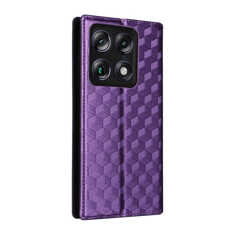 For Motorola Moto X70 Air Pro 5G / Signature Cubic Grid Texture Flip Leather Phone Case
