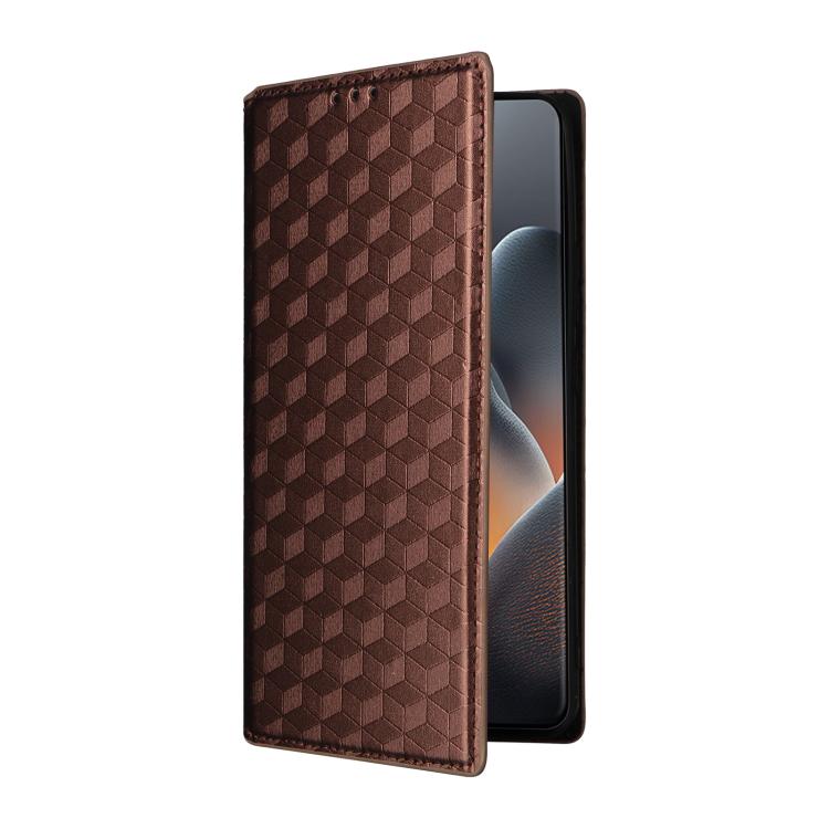 For Motorola Moto X70 Air Pro 5G / Signature Cubic Grid Texture Flip Leather Phone Case