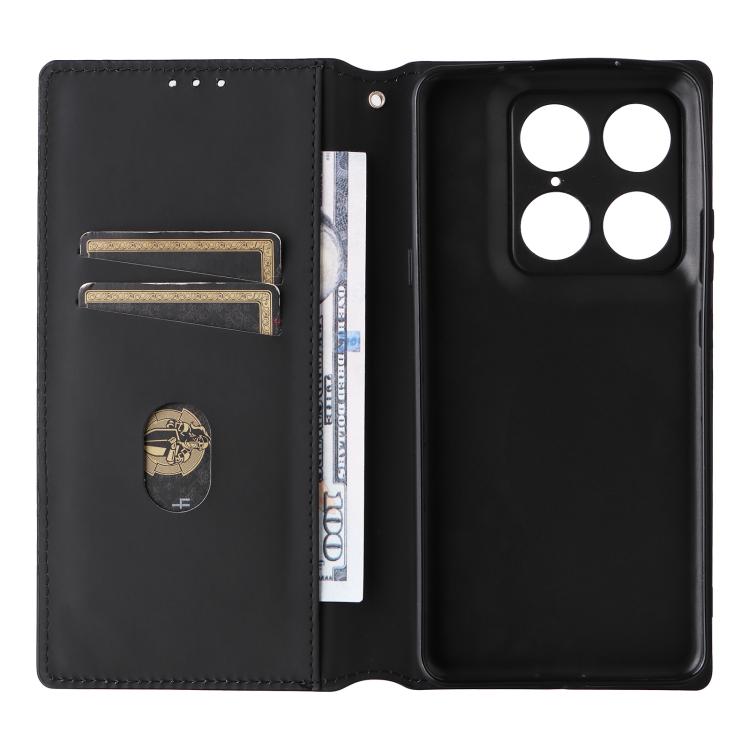 For Motorola Moto X70 Air Pro 5G / Signature Cubic Grid Texture Flip Leather Phone Case
