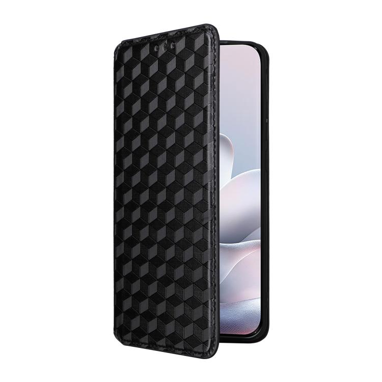 For Motorola Edge 70 Fusion 5G Cubic Grid Texture Flip Leather Phone Case
