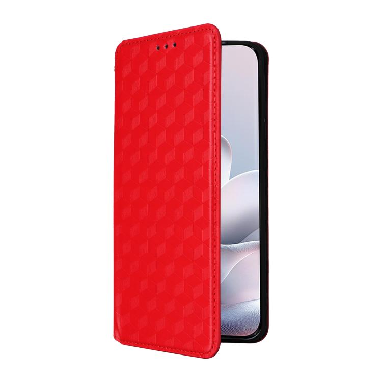 For Motorola Edge 70 Fusion 5G Cubic Grid Texture Flip Leather Phone Case