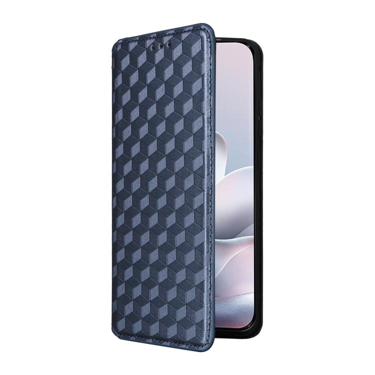 For Motorola Edge 70 Fusion 5G Cubic Grid Texture Flip Leather Phone Case