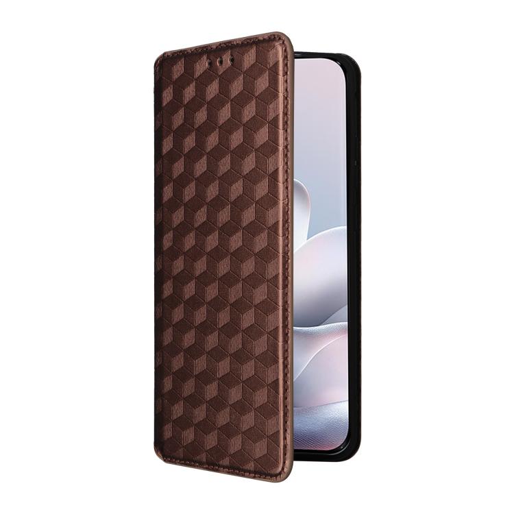 For Motorola Edge 70 Fusion 5G Cubic Grid Texture Flip Leather Phone Case
